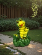 Садовая фигура из полистоуна «Гусеницы семья », 24×14×15 см - Фото 3