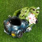 Садовая фигура "Лягушки в автомобиле №1" 34х22х24см - Фото 6