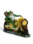 Садовая фигура из полистоуна «Лягушки на мотоцикле», 35×48×12 см - Фото 4