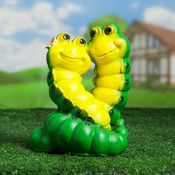 Садовая фигура "Гусеницы пара" 18х15х23см - Фото 1