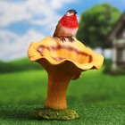 Садовая фигура "Гриб рыжик с птичкой" 20х22х32см - фото 2844001