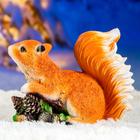 Садовая фигура из полистоуна «Белка на ветке с шишками», 14×24×21 см - Фото 6