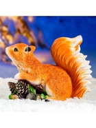 Садовая фигура из полистоуна «Белка на ветке с шишками», 14×24×21 см 1259507