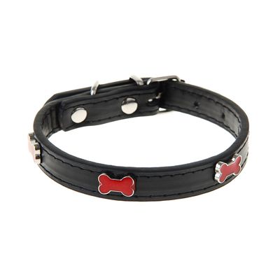 Ошейник "Бакалавр" 37 х 1,5 см, искусственная кожа, черный