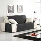 Накидка ИДЕН непромокаемая на 2-хместный диван цв.т-серый, шир.120см, хл, п/э - Фото 1