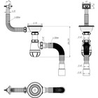 Сифон для мойки Aquant, 3 1/2" х 40 мм, прямоугольный перелив, с гофрой 40х40/50 мм - Фото 5