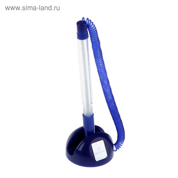 Ручка настольная на липучке с круглым держателем Beifa, синяя - Фото 1