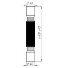 Труба гофрированная Aquant , 40 х 40 мм, L=300-670 мм - Фото 3