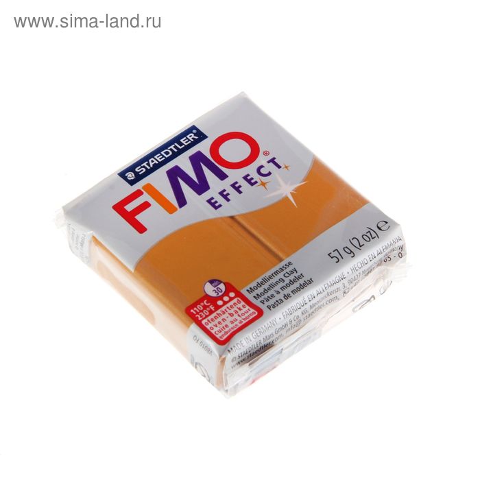 Пластика - полимерная глина FIMO effect, 57 г, золотой металлик - Фото 1