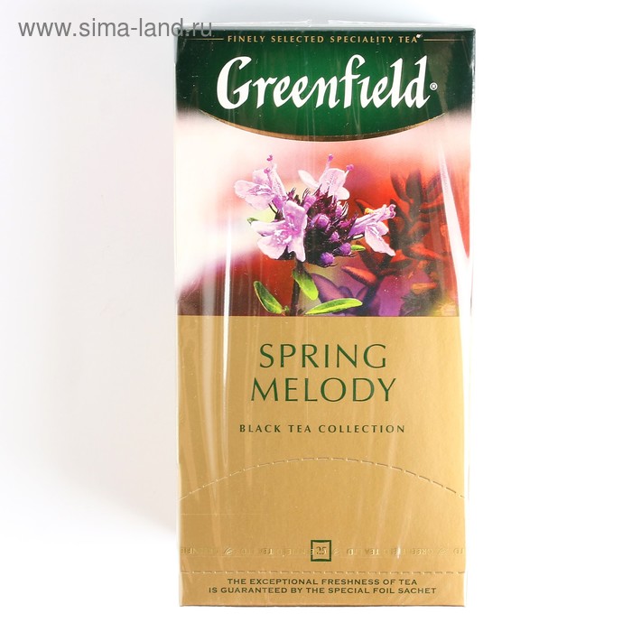 Чай черный Greenfield Spring Melody, с ароматом фруктов и душистых трав, 25 пакетиков*1,5 г - Фото 1