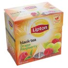 Чай черный Lipton Grape Raspberry, с виноградом и малиной, 20 пакетиков*1,8 г - Фото 1