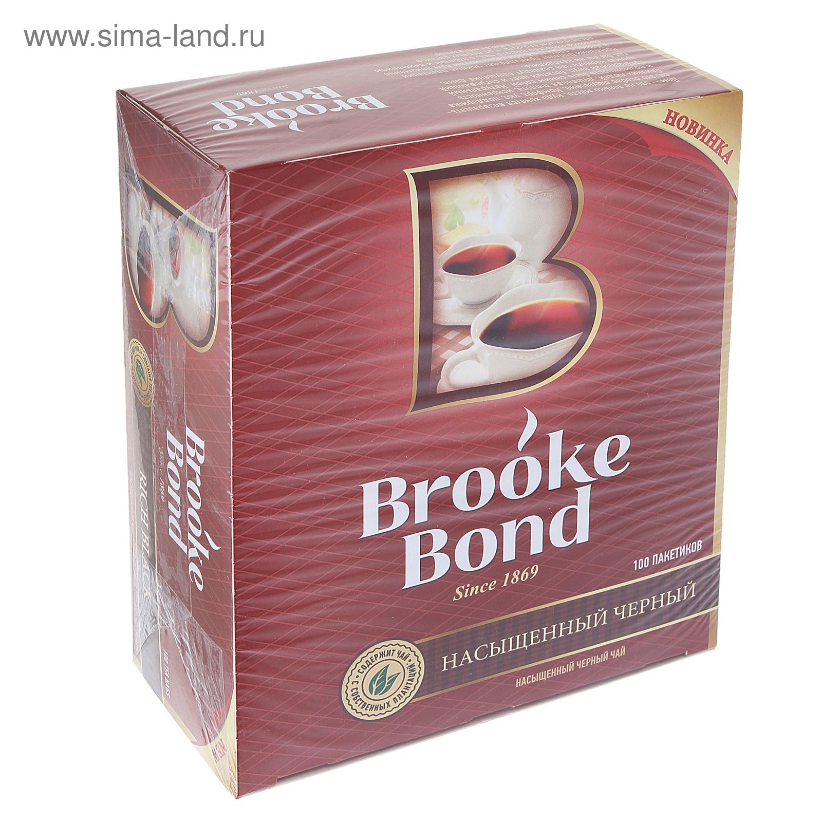 чай, чай в пакетиках, чай черный <b>brooke</b> <b>bond</b>, 100 пакетиков*1,8 г, 1265473,...