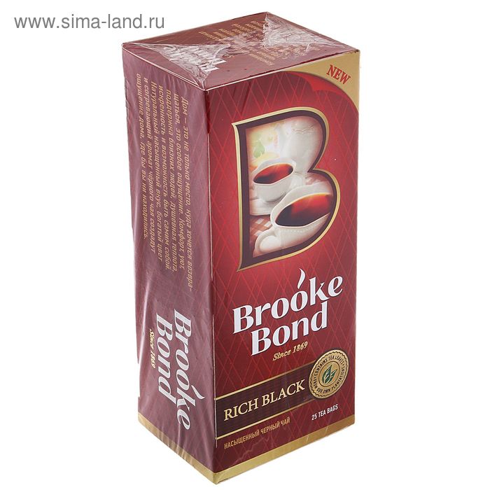 Чай черный Brooke Bond, насыщенный, 25 пакетиков*1,8 г - Фото 1