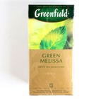 Чай зеленый Greenfield Green Melissa, с листьями мелиссы и мяты, 25 пакетиков*1,5 г - Фото 1