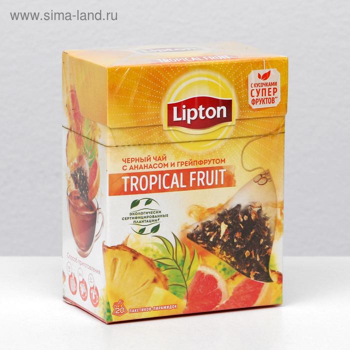 Чай Lipton Tea Tropicl Fruit пирамидки, 36 г - Фото 1