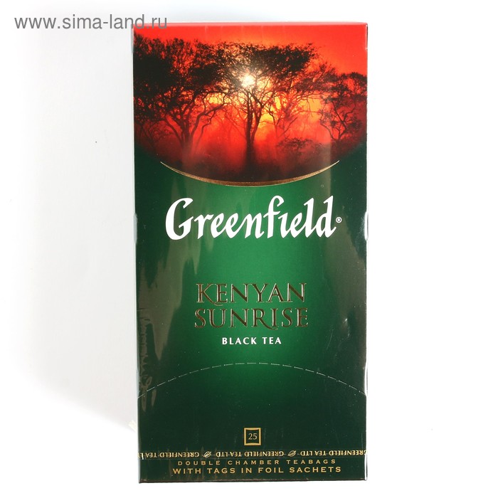 Чай черный Greenfield Kenyan Sunrise, 25 пакетиков*2 г - Фото 1