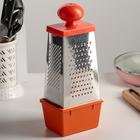 Тёрка «Комфорт», 4 грани с контейнером 450 мл и круглой ручкой, 11×8,5×28 см, цвет МИКС - Фото 2