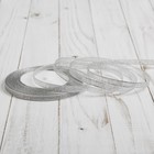 Лента парчовая, 6мм, 30м, цвет серебристый - Фото 1