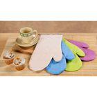 Рукавичка стеганая Рейнбоу, размер 30х17 см, цвет лайм - Фото 1