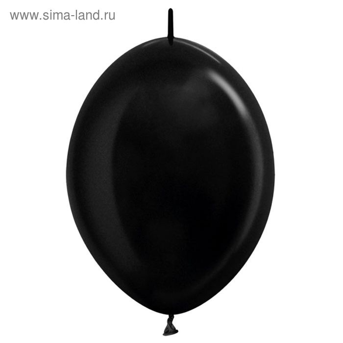 Шар латексный 12", линколун, металл, набор 100 шт., цвет чёрный 580 - Фото 1
