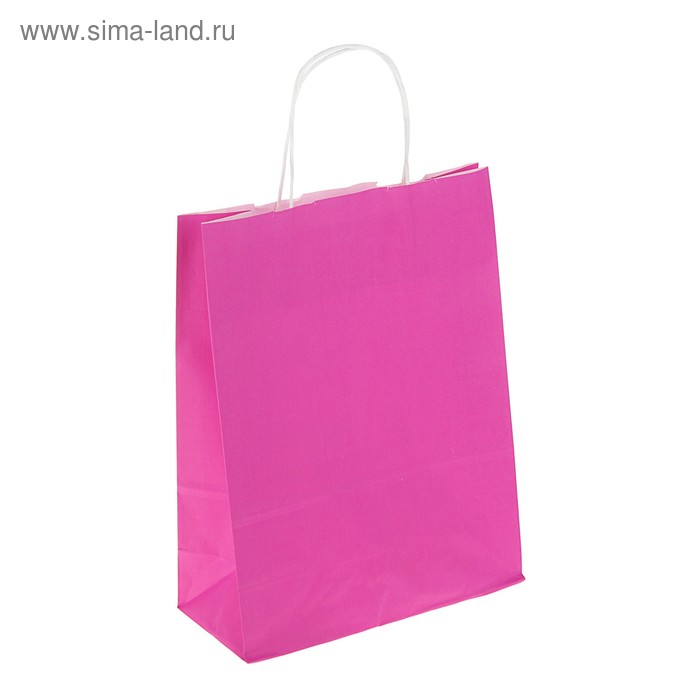 Пакет крафт "Радуга", фуксия, 25 х 11 х 32 см - Фото 1