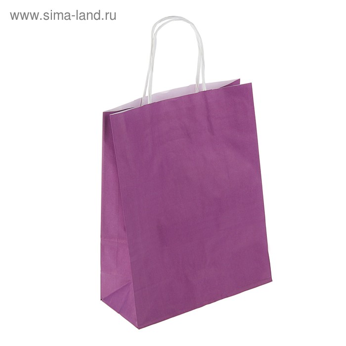Пакет крафт "Радуга", сиреневый, 25 х 11 х 32 см - Фото 1