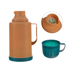 Термос 1.2 л, со стеклянной колбой, сохраняет тепло 18 ч, 15×28 см, коричневый - Фото 2