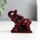Нэцкэ фигурка «Слоны счастья», тёмно-красные, набор 6 шт., 4.5×3×4 см - Фото 2