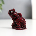 Нэцкэ фигурка «Слоны счастья», тёмно-красные, набор 6 шт., 4.5×3×4 см - Фото 3