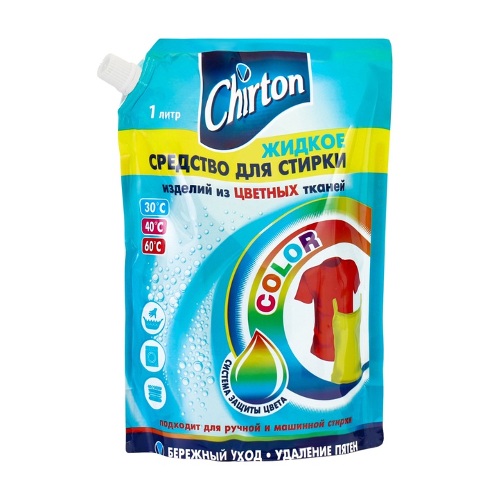 Жидкое средство для стирки Chirton, для цветных тканей, 1 л - Фото 1