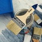 Кисть плоская ТУНДРА, натуральная щетина, деревянная рукоятка, 3", 75 мм - Фото 6