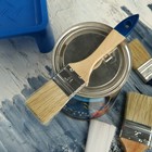 Кисть плоская ТУНДРА, натуральная щетина, деревянная рукоятка, 1.5", 38 мм - Фото 6