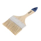 Кисть плоская ТУНДРА, натуральная щетина, деревянная рукоятка, 4", 100 мм - Фото 3