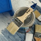 Кисть плоская ТУНДРА, натуральная щетина, деревянная рукоятка, 2", 50 мм - Фото 6