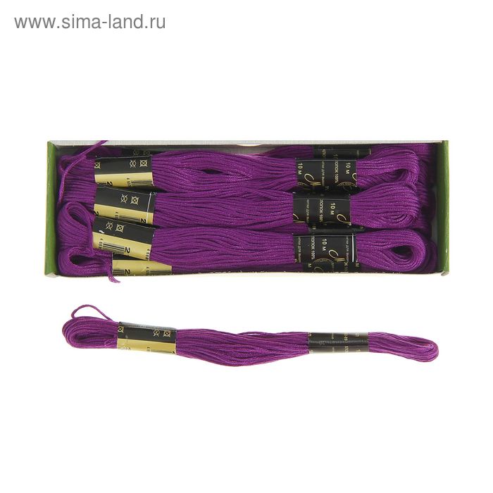 Мулине №2112,10±1м, цвет фиолетовый - Фото 1