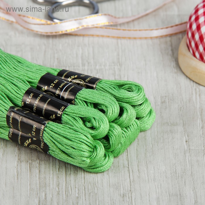Мулине №3904,10±1м, цвет светло-зелёный - Фото 1