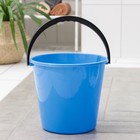 Ведро хозяйственное «Примула», 10 л, пластик, голубое - Фото 1