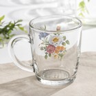 Кружка стеклянная «Букетик», 350 мл - фото 42207581