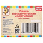 Палка гимнастическая 70 см, зелёная - Фото 2