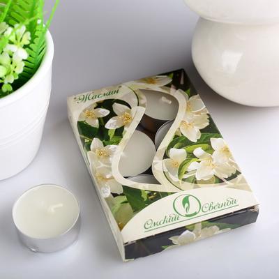 Набор свечей ароматических чайных «Жасмин», 3.8×1.6 см, 3.5 ч, 12 г, 6 шт.