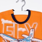 Комплект для мальчика (футболка+шорты), рост 92 см, цвет оранжевый/синий, принт МИКС (арт. Н001_М) - Фото 2
