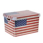 Короб для хранения прямоугольный 39х29х23 см "Стокгольм. USA flag" - Фото 1