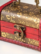 Шкатулка для украшений «Сундук с ручкой. Незабудки», дерево, 7.3×9.5×7.5 см - Фото 3