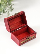 Шкатулка для украшений «Сундук с ручкой. Незабудки», дерево, 7.3×9.5×7.5 см - Фото 5