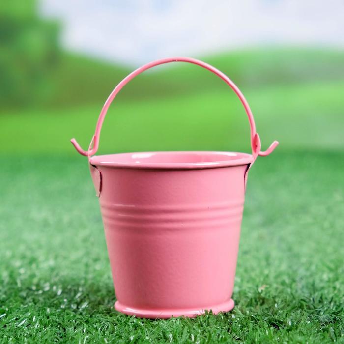 Декоративное кашпо для цветов «Ведёрко Томми», 6×6 см, металл, МИКС