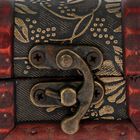 Шкатулка дерево сундучок "Цветы" 5,2х5,7х5,5 см - Фото 3