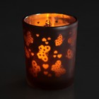 Подсвечник стекло на 1 свечу "Бабочки" 6,5х5,5х5,5 см - Фото 2