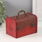 Шкатулка для украшений «Сундук с ручкой. Ромбы», дерево, 9.4×13.8×9.7 см - Фото 4