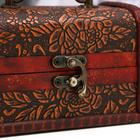 Шкатулка для украшений «Сундучок с ручкой. Пышная роза», дерево, 9.4×13.8×9.7 см - Фото 2