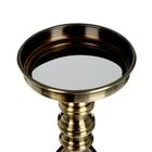 Подсвечник металл, стекло на 1 свечу "Век" под латунь с хрусталиком 42,5х11,5 см - Фото 2